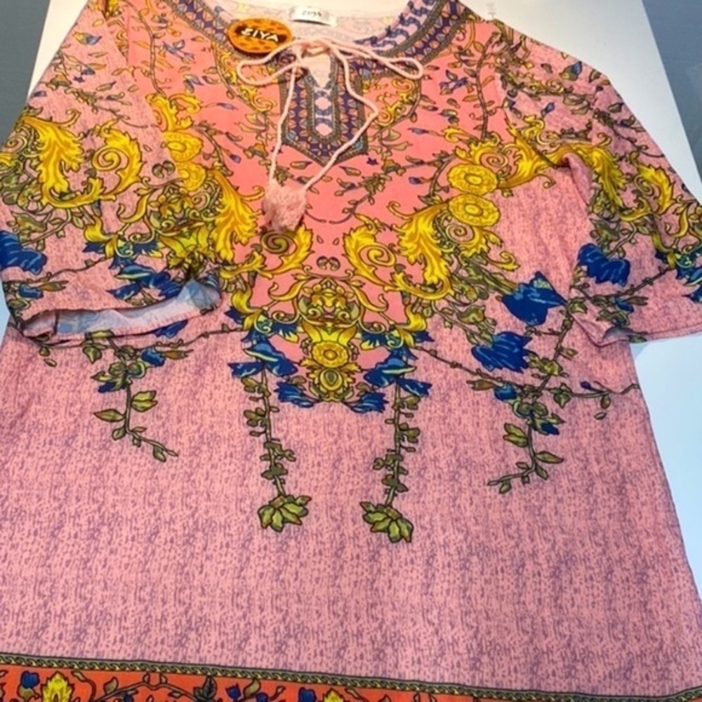 NWT Floral rayon‎ tunic dress size medium